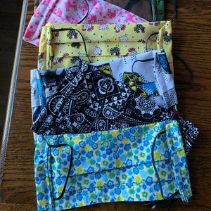Cloth face masks! Two layers fabric w/elastic